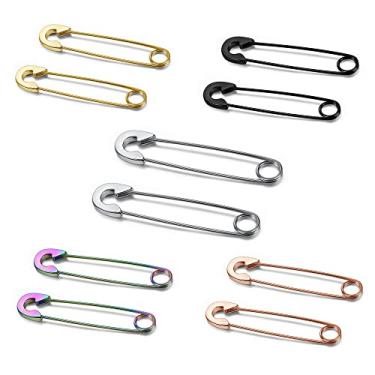 Imagem de Sunligoo 5 pares de brincos de aço inoxidável cirúrgico 316L 20G hipoalergênico conjunto de brincos de argola para homens e mulheres, Metal, não conhecido