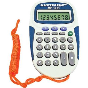 Imagem de Calculadora De Bolso Mp 1051 8Dig. Cinza Pilha - Masterprint