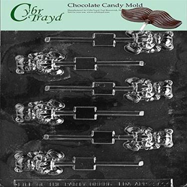 Imagem de Cybrtrayd Life of the Party C133 Small Bear with Present Pop Chocolate Candy Mould in Sealed Protective Poly Bag Imprinted with Copyrighted Cybrtrayd Moulding Instructions