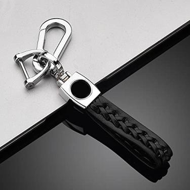 Imagem de YJADHU TPU masculino feminino chaveiro capa de chave de carro, apto para Volkswagen VW Tiguan MK2 Magotan Passat B8 CC Skoda Superb A7, chaveiro preto 2