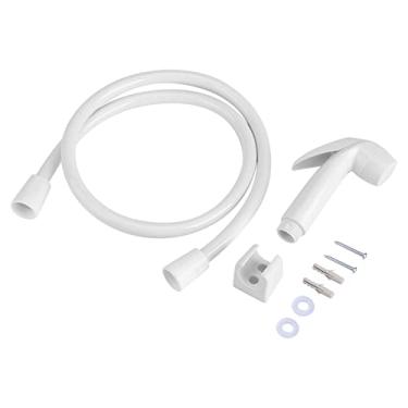 Imagem de Pulverizador de bidê, pulverizador de bidê portátil, bidê de banheiro, bidê, chuveiro, bidê, pulverizador de bidê, plástico branco, 97 cm, para banheiro