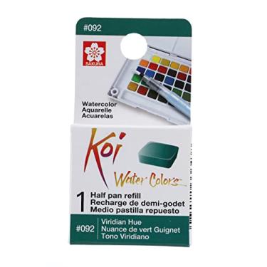 Imagem de REFIL DE AQUARELA EM PASTILHA KOI WATER COLORS - MATIZ VIRIDIAN - USO PROFISSIONAL