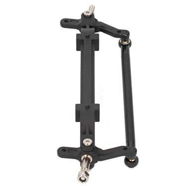 Imagem de Junlucki Eixo frontal de liga de alumínio durável, eixo frontal resistente, haste de direção sem energia, resistência ao desgaste de metal para carros Tamiya 1/14 Series RC (Preto)