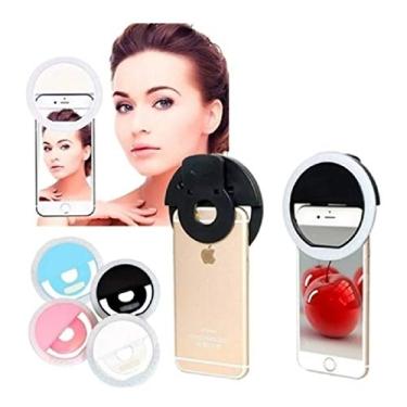 Imagem de Flash Para Celular Luz Mini Ring Light Clipe Anel Led Selfie Cor:Preto