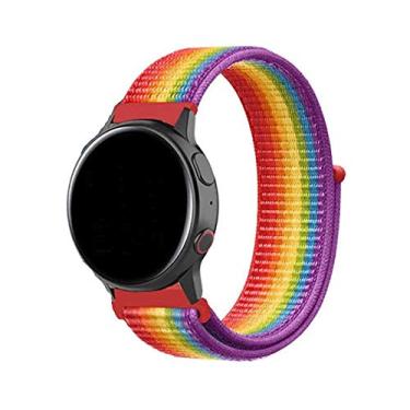 Imagem de Pulseira 20mm Nylon Loop compatível com Samsung Galaxy Watch Active 1 e 2 - Galaxy Watch 3 41mm - Galaxy Watch 42mm - Amazfit GTR 42mm - Amazfit GTS - Amazfit Bip - Marca LTIMPORTS (Bandeira LGBT+)
