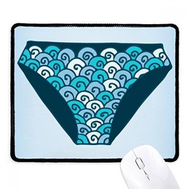 Imagem de Calção de banho azul estampa de ilustração Mousepad borda costurada tapete de borracha para jogos