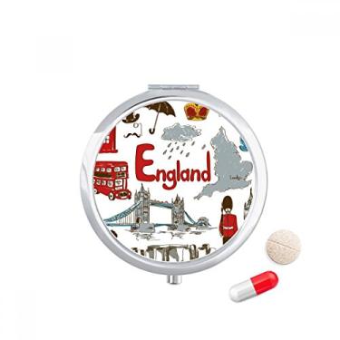 Imagem de Porta-comprimidos com bandeira nacional da Inglaterra Landscap