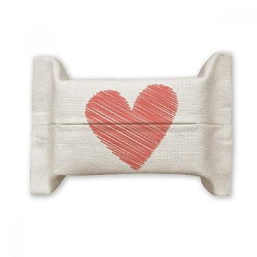 Imagem de Linha de grafite de coração para dia dos namorados, capa de papel para lenços faciais, saco de linho de algodão