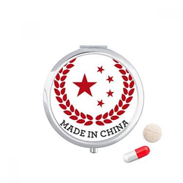 Imagem de Caixa de comprimidos vermelhos Made in China Stars Wheat Rice Pocket Medicine Storage Box Dispenser recipiente