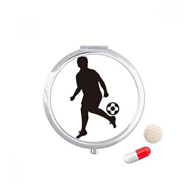 Imagem de Estojo de comprimidos de futebol americano, esportivo, bolso, caixa de armazenamento de medicamentos, dispensador