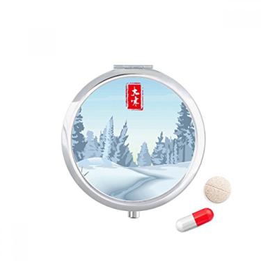 Imagem de Caixa circular Great Cold Twenty Four Solar Term pill Case Pocket Medicine Storage Box Dispenser Recipiente