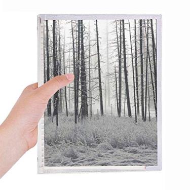 Imagem de Caderno Florestal de Inverno com Folhas Soltas Agenda Recarregável