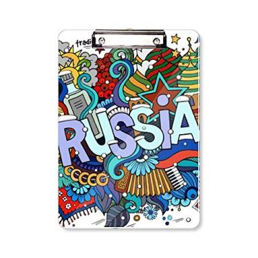 Imagem de Rússia Winter Acordeão Ilustração Cassino Prancheta Pasta Bloco de Escrita Placa de Apoio A4