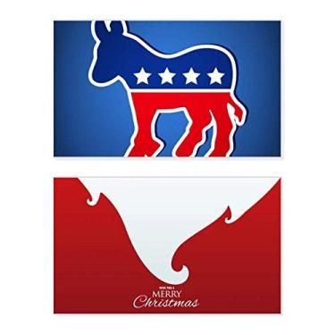 Imagem de Emblema America Burro, festa democrática, feriado, feriado, cartão de felicitações, mensagem de Natal