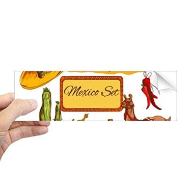 Imagem de DIYthinker Sombrero Mexicano Pirâmide do deserto Cactus Mexicano Adesivo de para-choque para janela Decalque