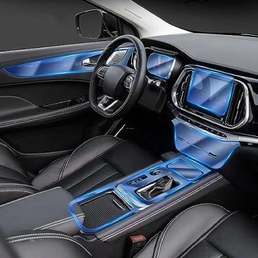 Imagem de LAVIYE Interior do carro GPS navegador console central terno invisível TPU película protetora Anti-risco filme, para Jetour X90 2019-2023 LHD RHD