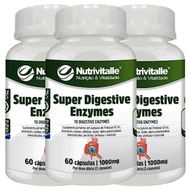 Imagem de Super Digestiv Enzymes 1000mg 60 Cápsulas Nutrivitalle 3 Potes