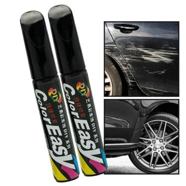 Imagem de Kit 2 Canetas Tinta Reparadora Tira Risco Automóveis Carro Moto Caminhões Pintar e Retocar Pneu Azulejo e Tênis Aplicador