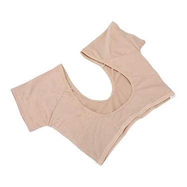 Imagem de Colete de Suor Nas Axilas Lavável, Protetor de Suor Nas Axilas Cor de Pele Macia Desodorização Absorvente de Secagem Rápida para Ioga (L)