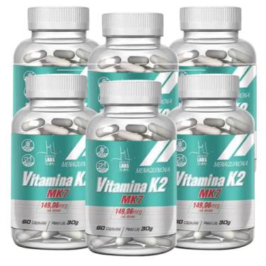Imagem de Kit 6 Unidades Vitamina K2 (Mk7 149,06Mcg) - 60 Cápsulas - Health Labs