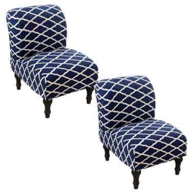 Imagem de Capa de cadeira sem braços, capa elástica para cadeira, chinelo impresso, capas protetoras de móveis para sala de jantar, hotel (Color : Style 4, Size : 2)