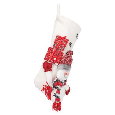 Imagem de Luxshiny Decorações De Feriado Meias Penduradas De Natal Sacos De Meias Penduradas De Natal Saco De Presente De Árvore De Natal Meias Talheres De Natal Saco De Presente De Meia De Natal