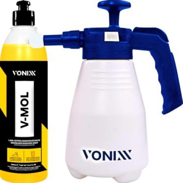 Imagem de SNOW FOAM E PULVERIZADOR MANUAL HÍBRIDO 2 EM 1 – 2L VONIXX + SHAMPOO V-MOL 500ML VONIXX