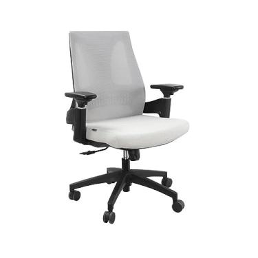 Imagem de Cadeira Elements Helene Preta e Cinza claro, Braços 3D