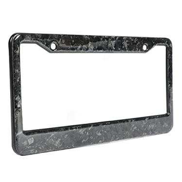 Imagem de DOACT Placa de licença de fibra de carbono com câmera reserva para modelo 3 Y S - substituição universal - padrão dos EUA