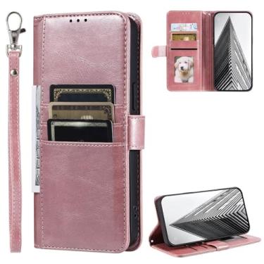 Imagem de Rnrieyta Miagon Capa carteira para Samsung Galaxy Note 20 Ultra, capa de telefone com 6 porta-cartões de crédito flip book couro PU suporte magnético alça de pulso capa rosa