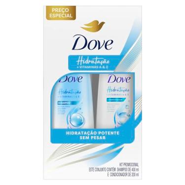 Imagem de Shampoo 400ml + Condicionador 200ml Dove Hidratação + Vitaminas A & E
