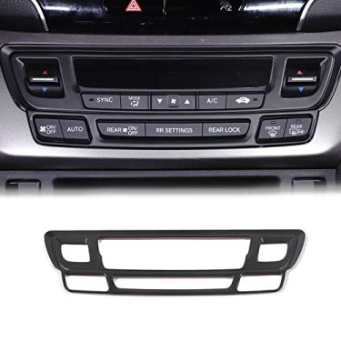 Imagem de HIRUFAIT Acabamento da capa do botão do modo de ar condicionado do console central para Honda Pilot 2016-2022/Honda Ridgeline 2017-2023/Honda Passport 2019-2023 Acessórios interiores Material ABS