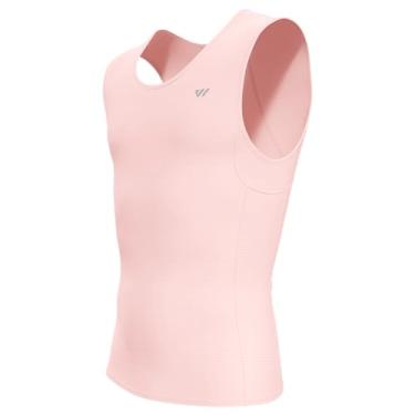 Imagem de Lo.gas Camisa masculina de ciclismo sem mangas, camada de base de bicicleta, leve e respirável com bolso traseiro, colete esportivo, rosa, G