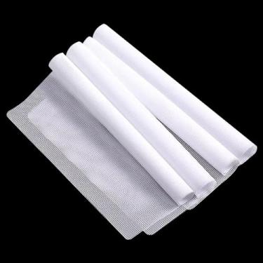 Imagem de Pacote com 4 folhas de desidratador de silicone, tapetes antiaderentes para desidratadores de frutas, tapete reutilizável de malha para secador de frutas, forro desidratador, bandejas de silicone (24