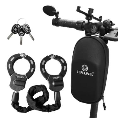 Imagem de Trava de scooter elétrica antifurto, cadeado de corrente de bicicleta com bolsa, melhor trava para acessórios Xiaomi Segway