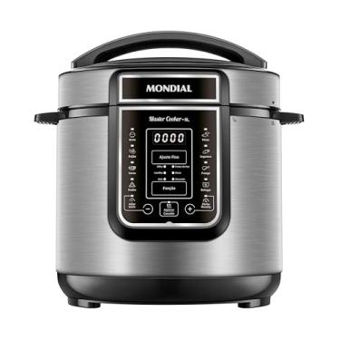 Imagem de MONDIAL Panela de Pressão Elétrica Digital 6L, Preto/Inox, 1000W, 220V - PE-60-6L-I