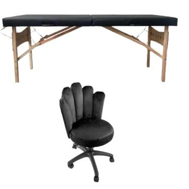 Imagem de HENVIFER, Maca Dobrável Maleta Portátil Massagem + Mocho Henvifer