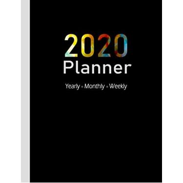 Imagem de Agenda 2020 anual mensal semanal: planejador de ano simples 2020 para plano de trabalho / gerenciamento de tempo / organizador de agendas / agendas / eventos / escritório... índice e número de páginas