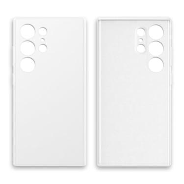 Imagem de Capa de telefone de couro PU para Samsung Galaxy S 24 S24 Ultra S24 Plus S24Ultra 360 Proteção total Capa traseira de cor sólida, branca, para Galaxy S24