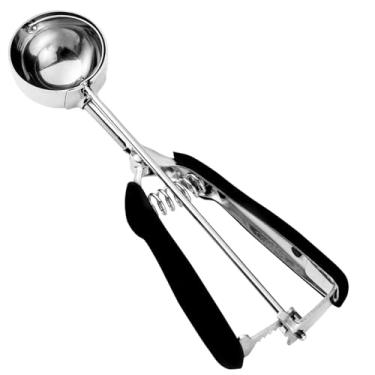 Imagem de HOMURE H Colher de biscoito grande, 3 colheres de sopa/45 ml/42,5 g, aço inoxidável 18/8, confortável e seguro