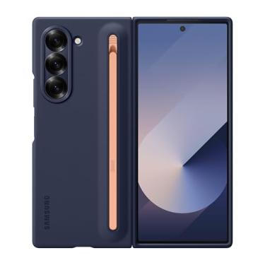 Imagem de Samsung Capa para celular Galaxy Z Fold 6 S Pen, capa protetora com compartimento embutido para caneta S, clique para liberar, versão dos EUA, EF-OF95PCNEGUS, azul-marinho