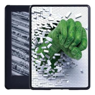 Imagem de Capa rígida para Kindle 10ª/8ª geração/Kindle Paperwhite 1 5ª/2 6ª/3 7ª/4 10ª geração/Kindle Paperwhite Capa protetora durável (13.3D Art-Green Fist, Kindle J9G29R)
