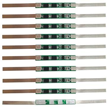 Imagem de 10 peças 1S 3,7V 4A 18650 carregador PCB BMS placa de proteção com correia de solda de níquel para célula de bateria de lítio de lítio 2 MOS descarga de sobrecarga