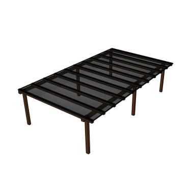 Imagem de Kit Policarbonato Fume 6mm 5,00m X 2,00m - Perfis Naturais