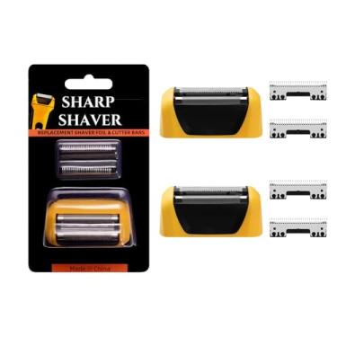 Imagem de 7045-100 Folhas e cortadores de substituição de cabeça de barbeador amarela e cabeça compatíveis com wahl Yellow lifeproof série 7061 (amarelo 7045-2 peças)