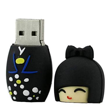 Imagem de 8GB Japanese Girl Model USB Flash Drive USB 3.0 Dispositivo de armazenamento USB Flash Disk USB Drive USB 3.0 Memory Stick USB Stick U Disk Pen Drive USB Flash Memory USB Disk - Preto
