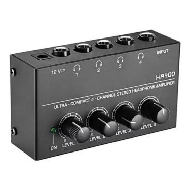 Imagem de Mini Amplificador Fone Ouvido 4 Canais Ha400 Envio Em 24hrs - Kebidu