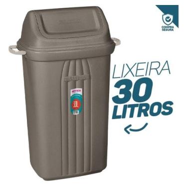 Imagem de Lixeira Basculante 30 Litros De Chão Piso - Plástico Sanremo Praticida