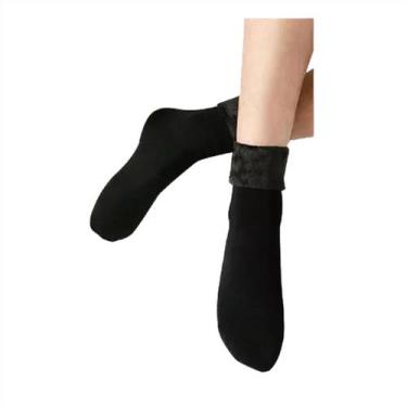 Imagem de Kit 2 Pares de Meia Térmica Grossas De Lã Material Flexíveis Confortáv