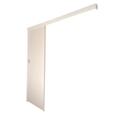 Imagem de Porta de correr branco prime 100x210 kit madeira completa - Riva porta